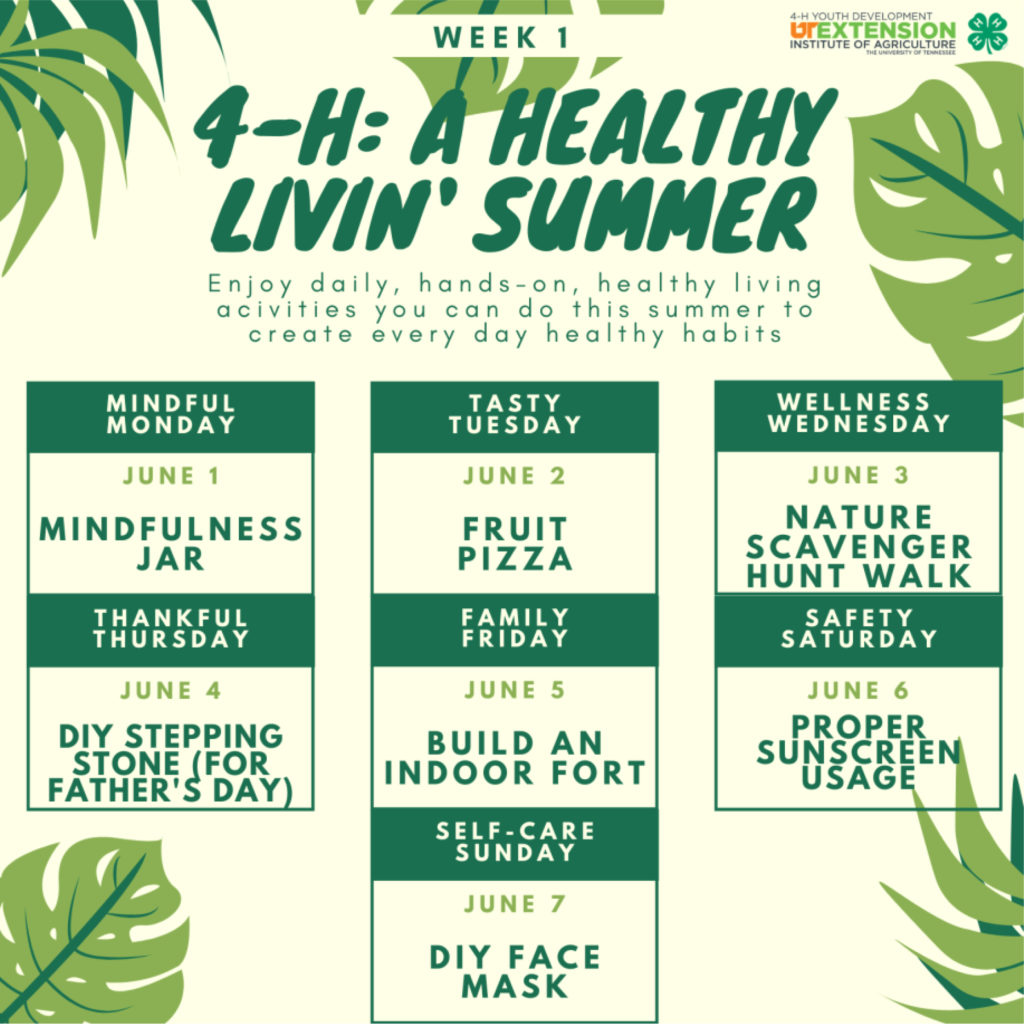 4-H: A Healthly Living Summer [Week 1]