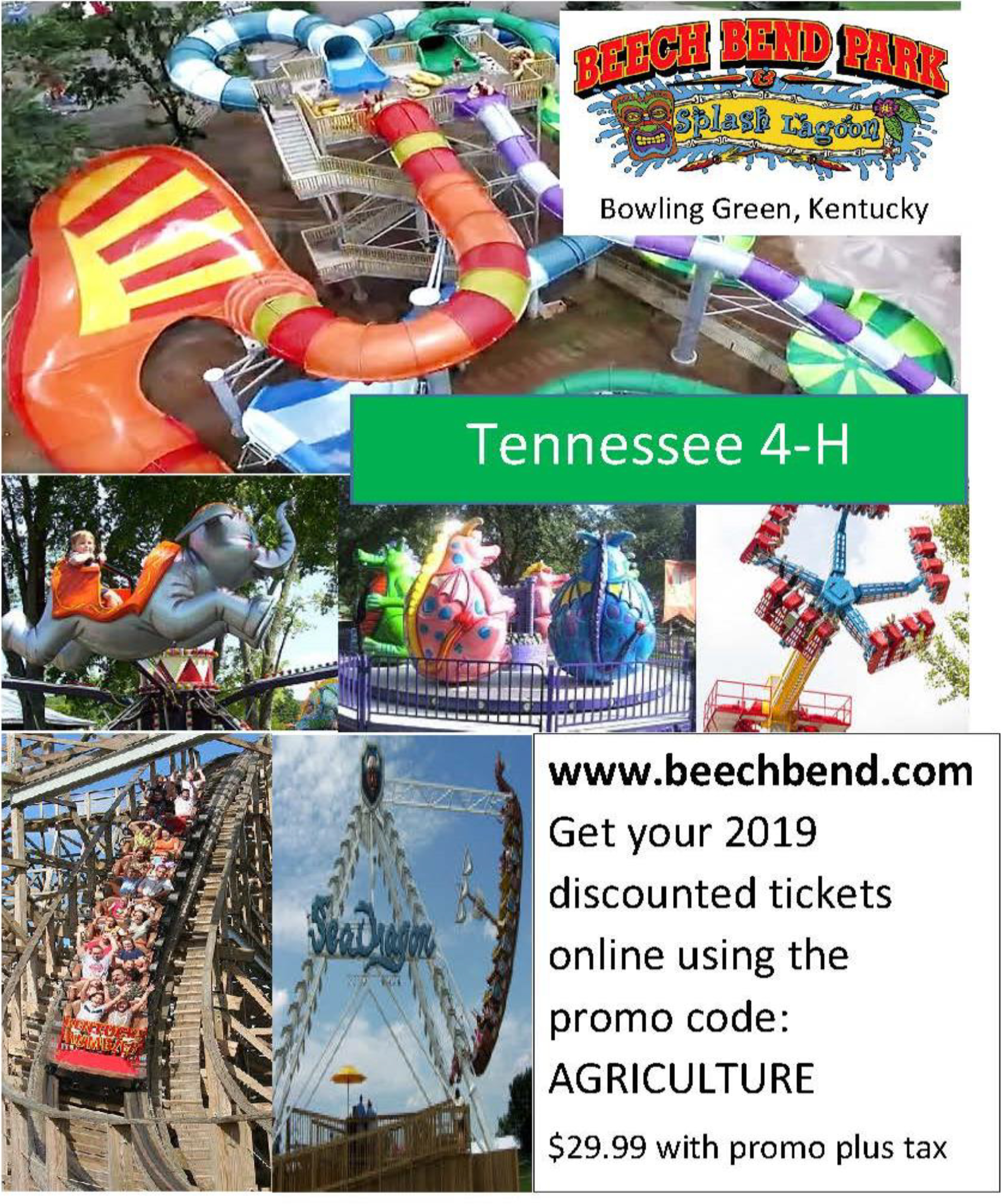 Beach Bend Park Discount for Tennessee 4H Tennessee 4H Youth