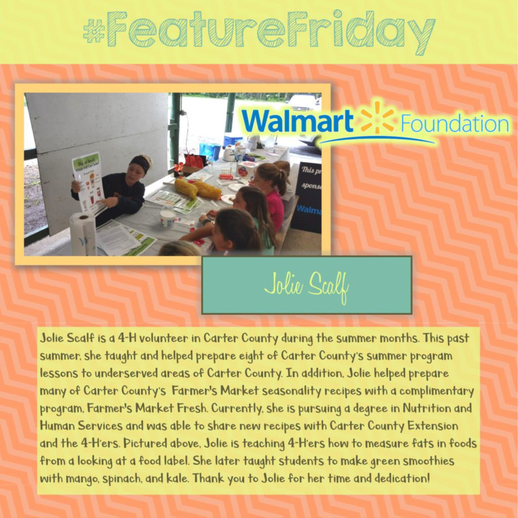 Feature Friday: Jolie Scalf, Carter County [Walmart Youth Choice: Youth Voice]