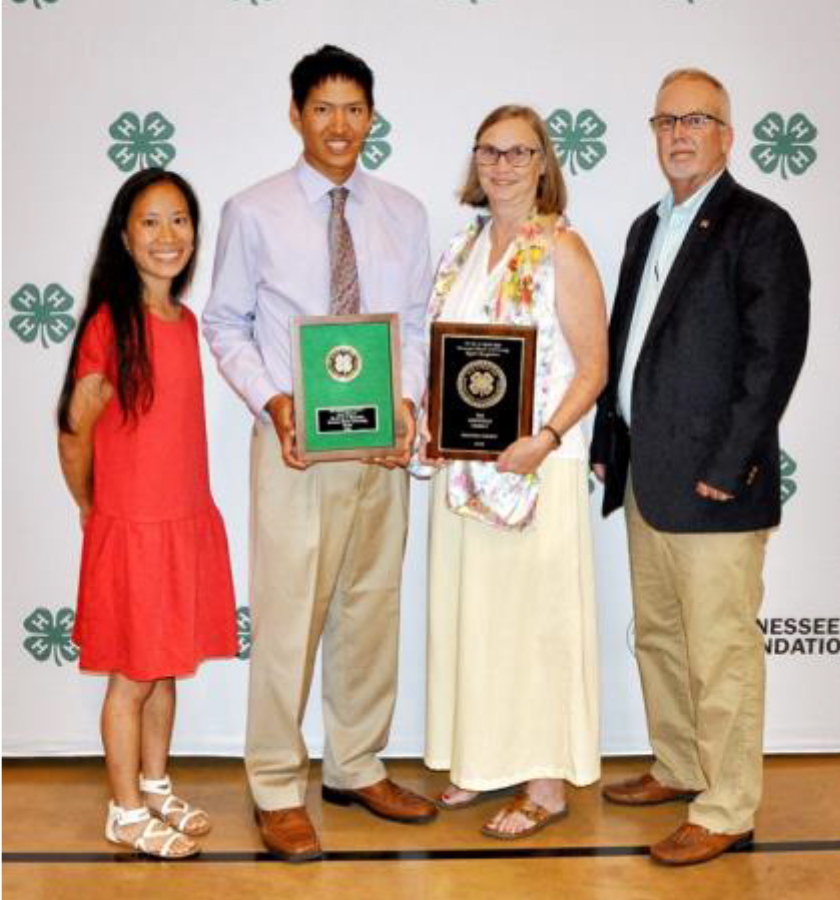 Hale Master 4-H Families Recognized - From L-R: Xiaodi, Bob, Laura and John Whitfield