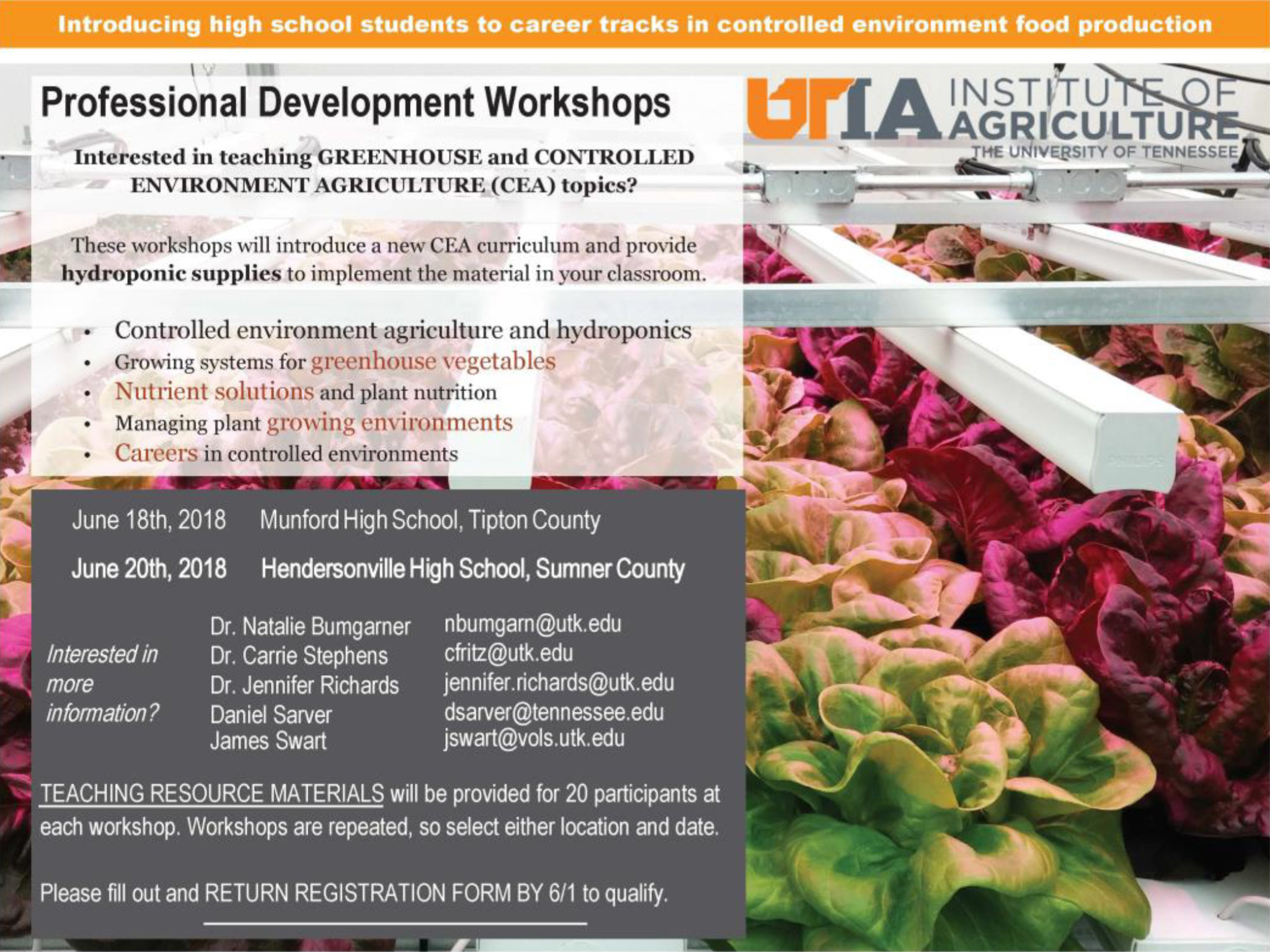 Controlled Environment Agriculture (CEA) Professional Devlopment