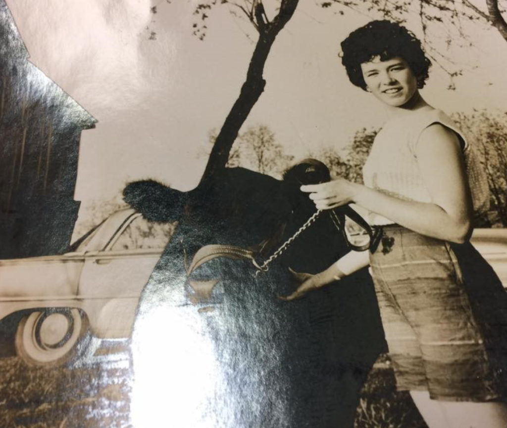 Connie Heiskell with a Cow