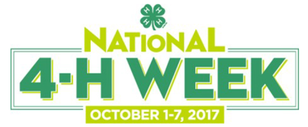 National 4-H Week - October 1-7, 2017