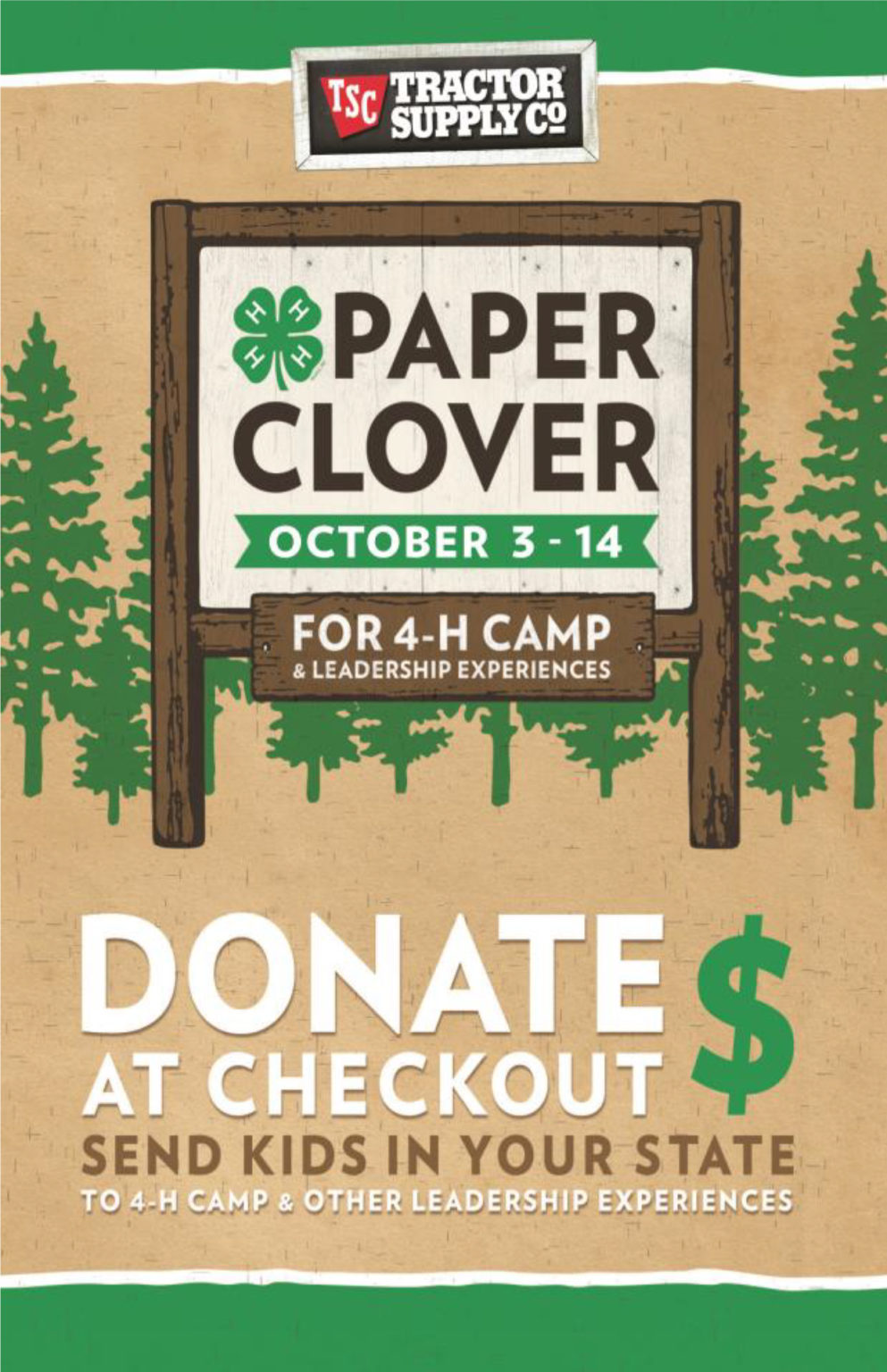 Fall Tractor Supply Paper Clover Campaign Tennessee 4H Youth Development