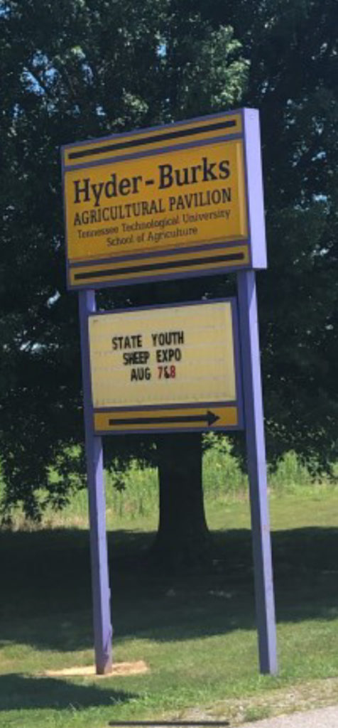 Tennessee Tech University - Hyder-Burks Agricultural Pavilion Sign