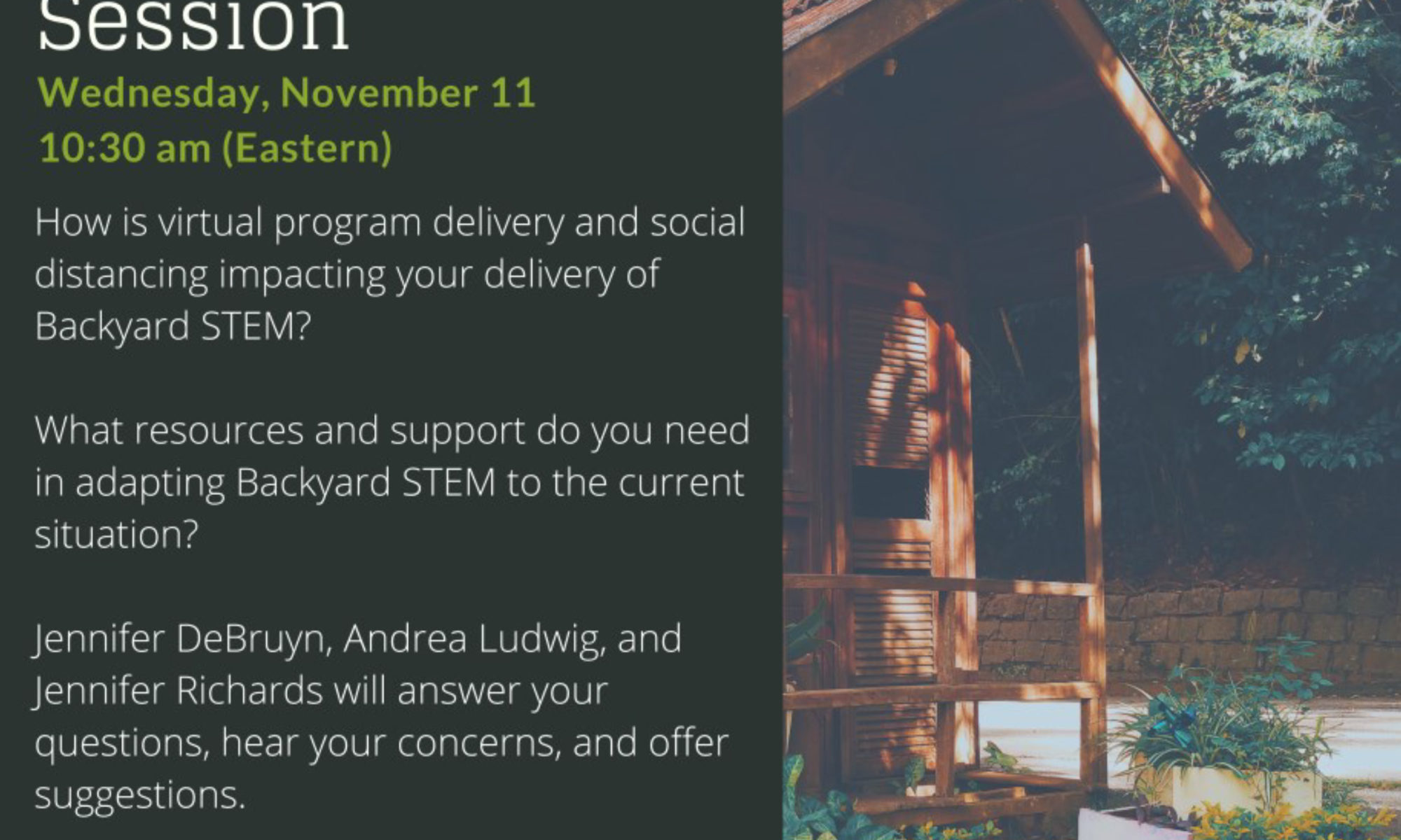 Backyard STEM - 4-H Listening Session