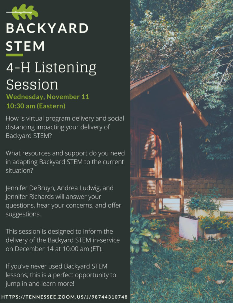 Backyard STEM - 4-H Listening Session