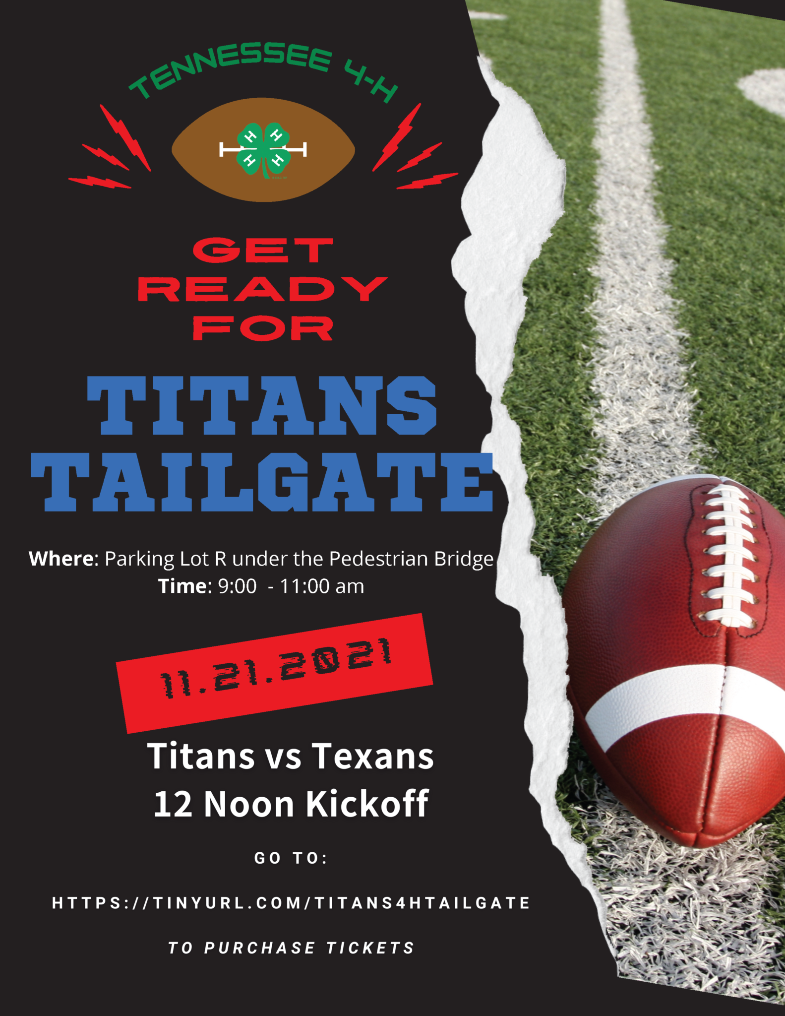 Save the Date Titans 4H Tailgate Tennessee 4H Youth Development