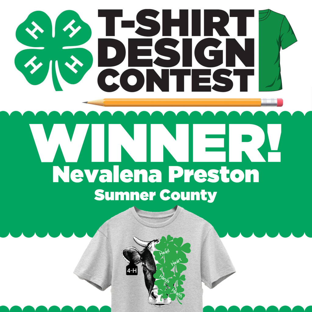 Tennessee Farmers Cooperative proudly announces Nevalena Preston as the winner of the Second Annual 4-H T-Shirt Contest.