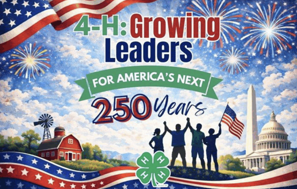 Calli Alonso - Franklin County, 4-H poster theme "4-H: Grow Leaders for America's Next 250 years"